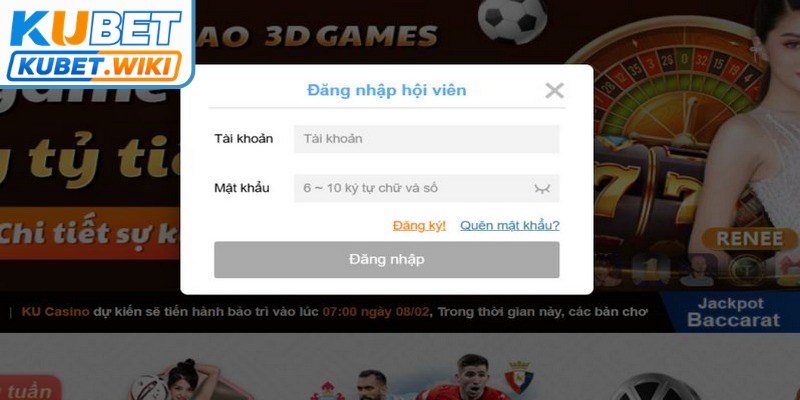 Đăng nhập Kubet là quy trình then chốt để trải nghiệm cá cược